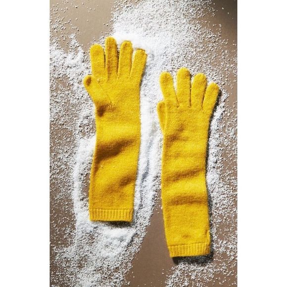 Anthropologie Accessories - Anthropologie Warm Winter Tech Gloves New Yellow Mustard Color